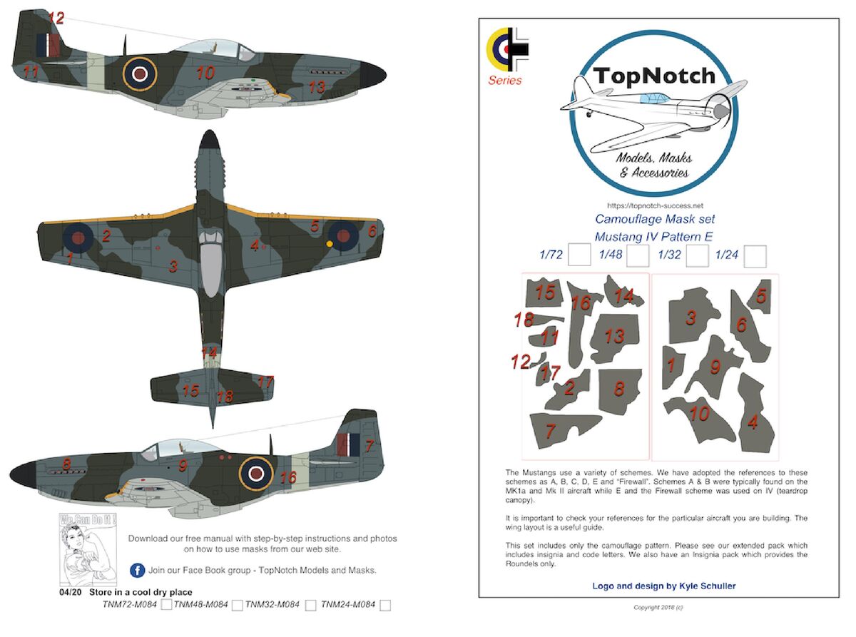 North American P-51 D Mustang - Pattern E camouflage pattern paint ...