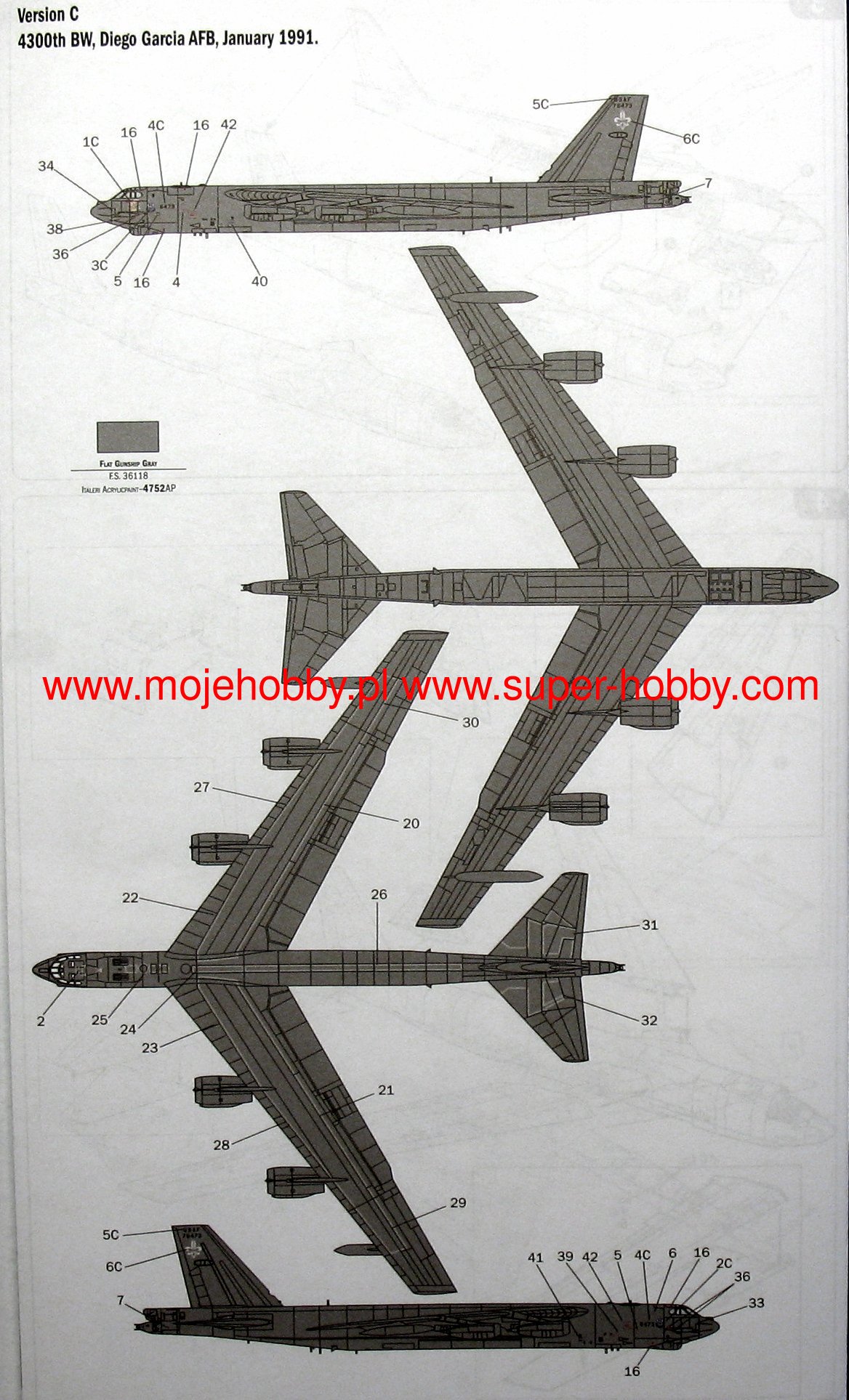 Officially Licensed Shop Online Italeri 1:72 1378 B-52 Stratofortress ...