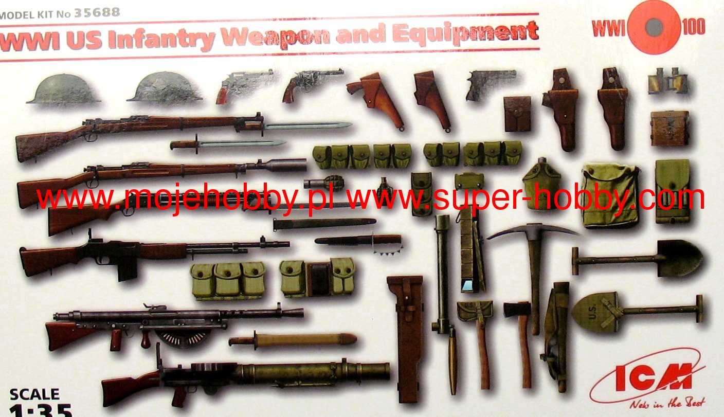 WWI US Infantry Weapon and Equipment ICM 35688