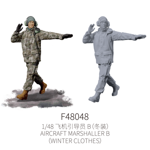 Aircraft Marshaller B (Winter Clothes) Galaxy-Model -F48048