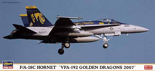 F/A-18C HORNET VFA-192 GOLDEN DRAGONS 2007 Hasegawa 00869