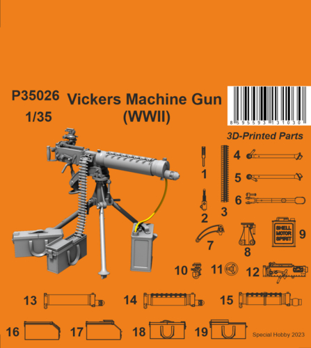 Vickers Machine Gun (WWII) CMK P35026